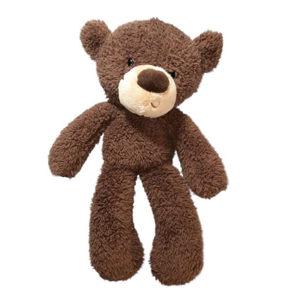 GUND Fuzzy Brown Teddy Bear #320115 Stuffed Plush Bean Bag Toy 14" - Picture 1 of 6